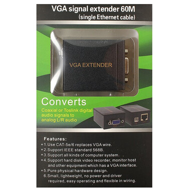 Удлинитель VGA на витой паре до 60 метров