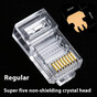 Сквозной коннектор RJ45 для UTP CAT6 , двухрядный 4+4,