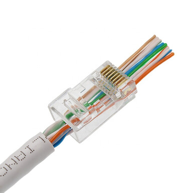Экранированный сквозной коннектор RJ45 для FTP CAT6