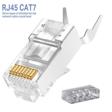 Экранированный сквозной коннектор RJ45 для FTP CAT7