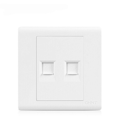 Высококачественная двухпортовая настенная панель RJ45 (без модуля)