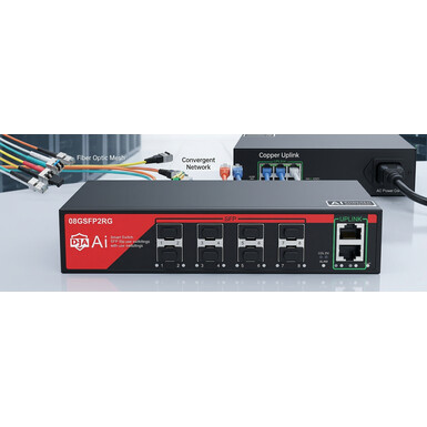 08GSFP2RG 8 Port Convergent Full Gigabit SFP Fiber Switch